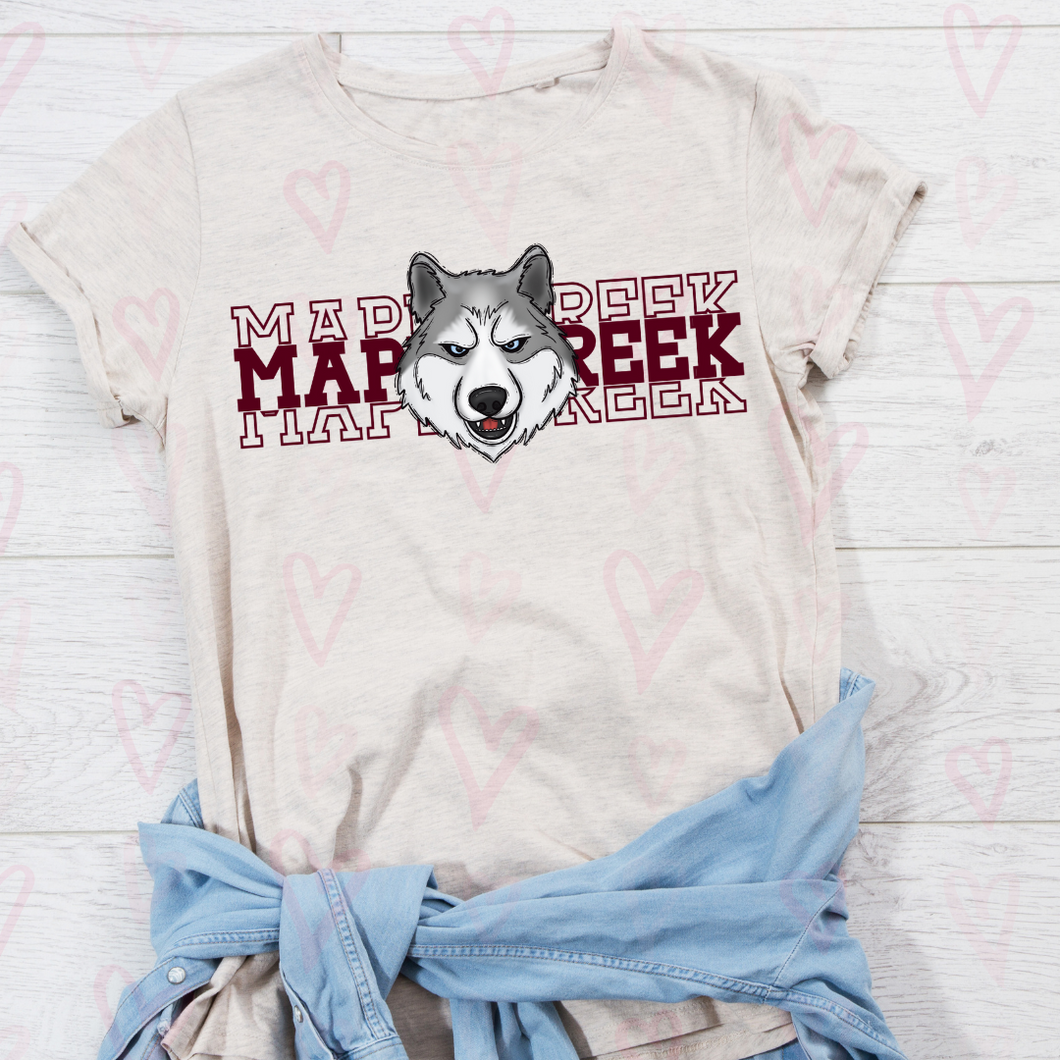 Maple Creek Typography Mascot