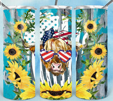 Load image into Gallery viewer, American Cow Sunflowers 20oz Tumbler
